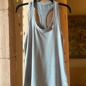 EUC Vuori Racerback Tank Top Heathered Light Grey Size Small womens